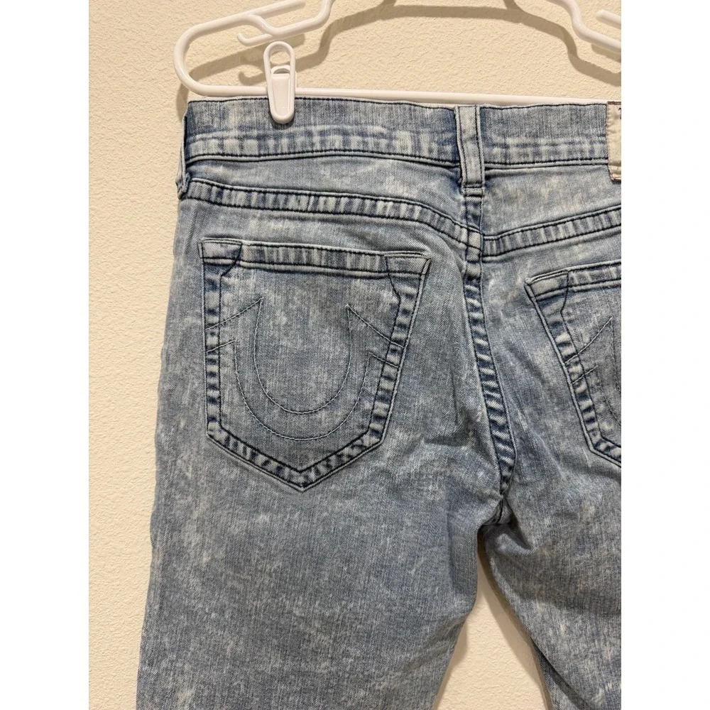 True Religion Men's Ricky Relaxed Straight jean shorts Acid Wash Size 33
